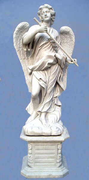 Life Size Marble religious Statue Saint Angelos Sculpture Replica